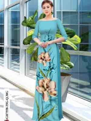 vai ao dai hoa in 3d vai ao dai my my long lanh 1987135