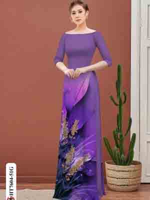 vai ao dai hoa lavender duyen dang da dang 46499