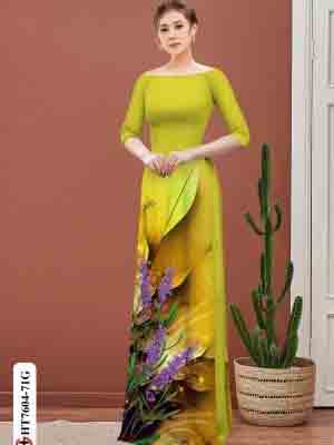 vai ao dai hoa lavender rat duyen da dang 364103