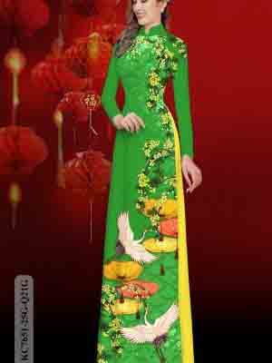 vai ao dai hoa mai vang co truyen long lanh 52832