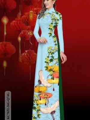 vai ao dai hoa mai vang re dang hot 2028274