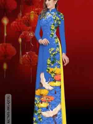 vai ao dai hoa mai vang re long lanh 172892