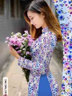 vai ao dai hoa nhi co truyen long lanh 115493