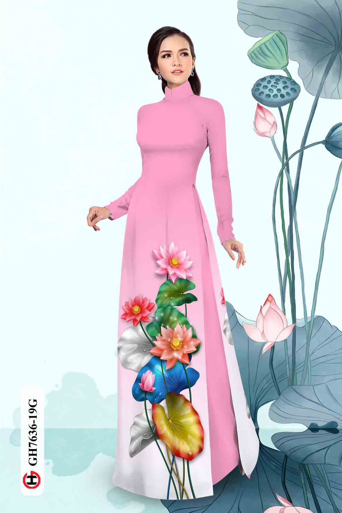 vai ao dai hoa sen truyen thong nam nay 1953290