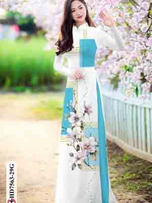 vai ao dai hoa van gia re long lanh 1467232