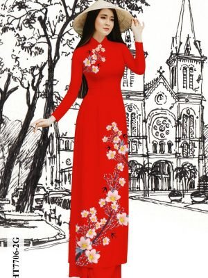 vai ao dai hoa dao co truyen phong cach 23252