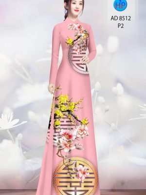 vai ao dai hoa dao don tet rat duyen rat dep 1502155