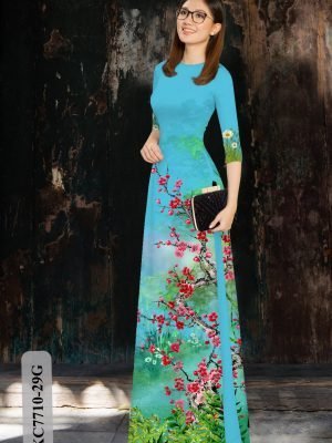 vai ao dai hoa dao mua xuan re doc dao 221298