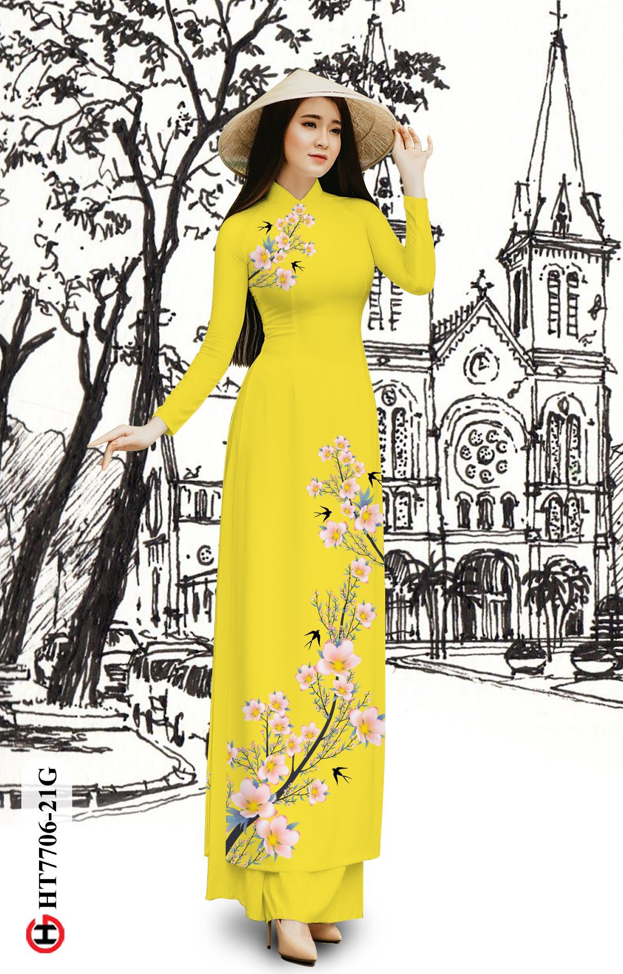 vai ao dai hoa dao rat re nam nay 332104