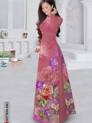 vai ao dai hoa hong duyen dang thuot tha 146760