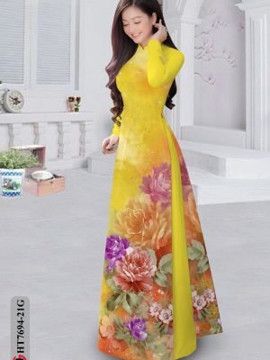 vai ao dai hoa hong rat re long lanh 1067206