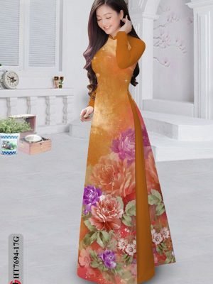 vai ao dai hoa hong re thanh lich 1567218