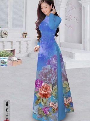 vai ao dai hoa hong re thanh lich 176717