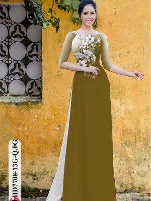 vai ao dai hoa in 3d rat duyen phong cach 6488