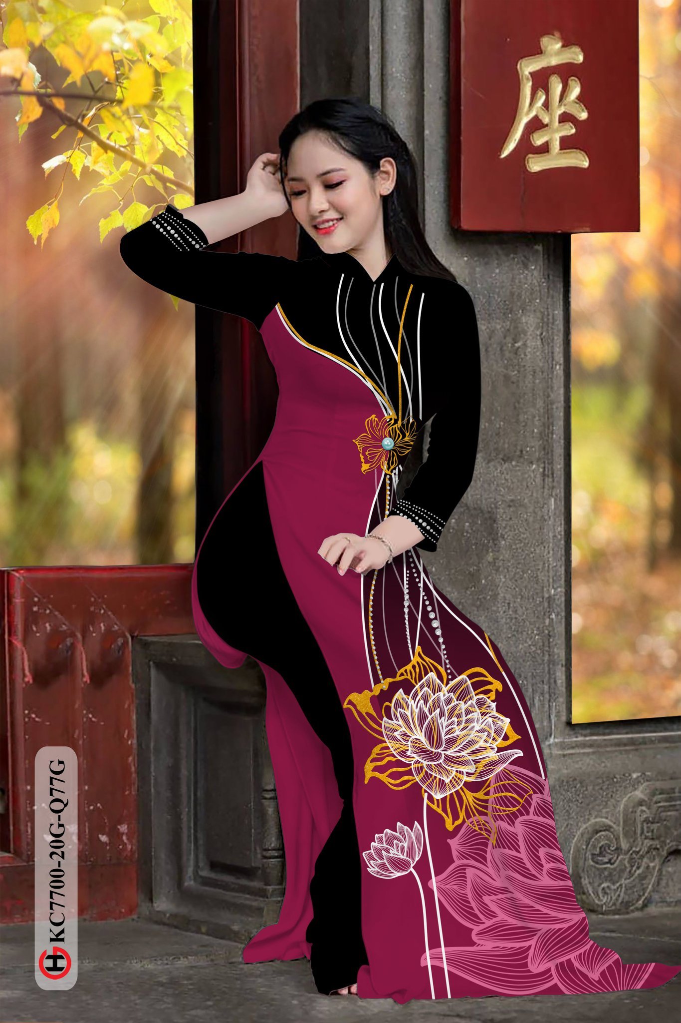 vai ao dai hoa sen duyen dang nam nay 615189