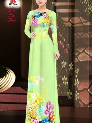 Vải Áo Dài Hoa In 3D AD MT74 26