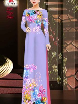 Vải Áo Dài Hoa In 3D AD MT74 28