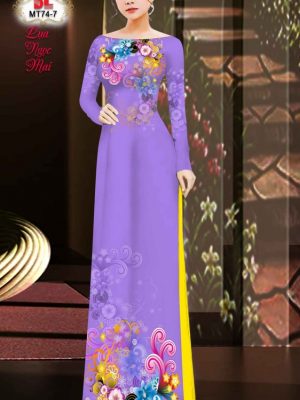 Vải Áo Dài Hoa In 3D AD MT74 29