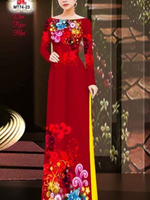 Vải Áo Dài Hoa In 3D AD MT74 40