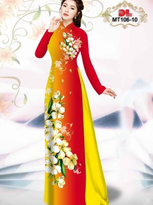 Vải Áo Dài Hoa In 3D AD MT106 25
