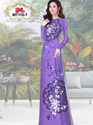 Vải Áo Dài Hoa In 3D AD MT110 24