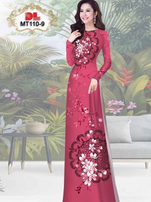 Vải Áo Dài Hoa In 3D AD MT110 25