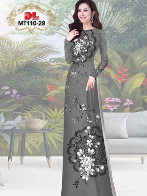 Vải Áo Dài Hoa In 3D AD MT110 33