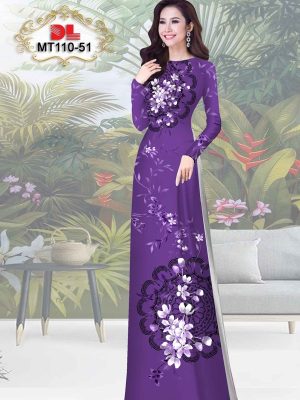 Vải Áo Dài Hoa In 3D AD MT110 34