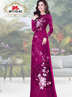 Vải Áo Dài Hoa In 3D AD MT110 35