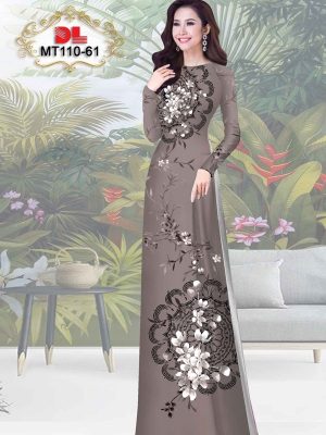 Vải Áo Dài Hoa In 3D AD MT110 36