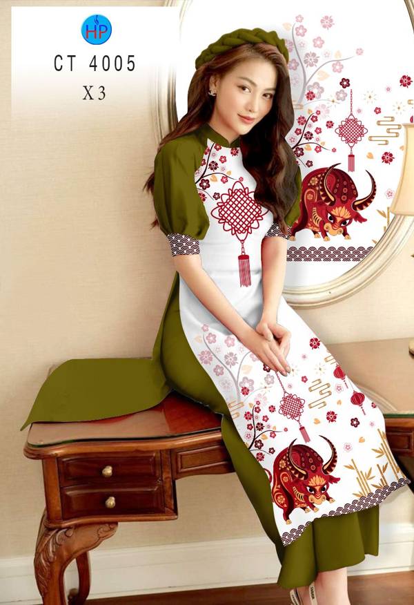 Vải Áo Dài Trâu Vàng Đón Tết Ad Ct4005 - Vải Áo Dài My My