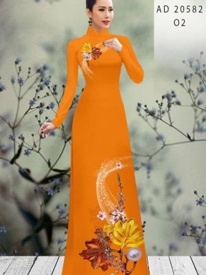 Vải Áo Dài Hoa In 3D AD 20582 23