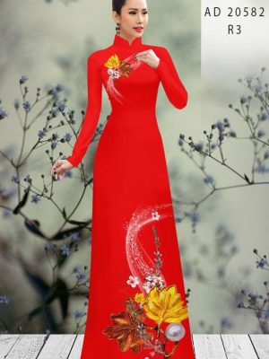 Vải Áo Dài Hoa In 3D AD 20582 33