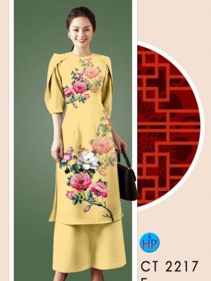 Vải Áo Dài Hoa In 3D AD CT2217 22