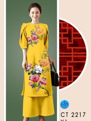 Vải Áo Dài Hoa In 3D AD CT2217 25