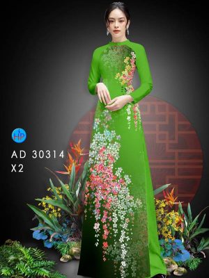 Vải Áo Dài Hoa In 3D AD 30314 18