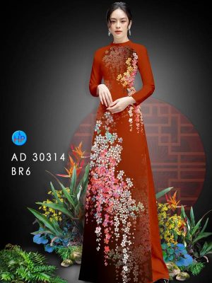 Vải Áo Dài Hoa In 3D AD 30314 25