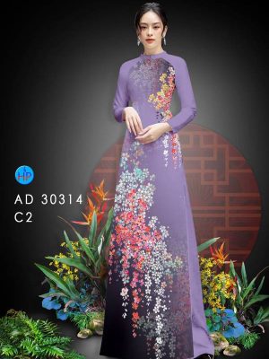 Vải Áo Dài Hoa In 3D AD 30314 26