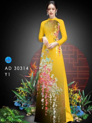Vải Áo Dài Hoa In 3D AD 30314 31