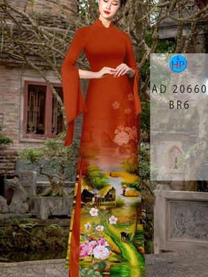 Vải Áo Dài Phong Cảnh AD 20660 18