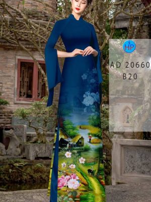 Vải Áo Dài Phong Cảnh AD 20660 20