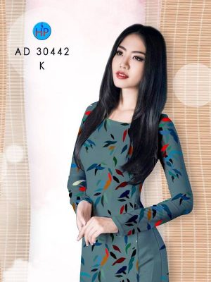 Vải Áo Dài Hình Lá AD 30442 25