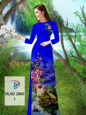 Vải Áo Dài Phong Cảnh AD HLAD 2860 37