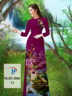 Vải Áo Dài Phong Cảnh AD HLAD 2860 40