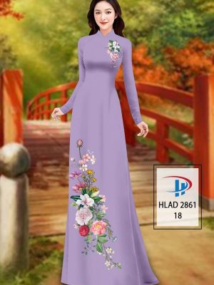 Vải Áo Dài Hoa In 3D AD HLAD 2861 36