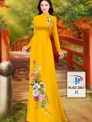Vải Áo Dài Hoa In 3D AD HLAD 2861 43