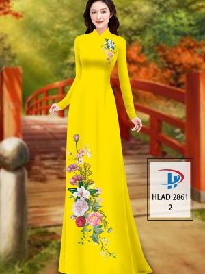Vải Áo Dài Hoa In 3D AD HLAD 2861 45