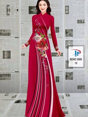 Vải Áo Dài Hoa In 3D AD NDAD 3000 25