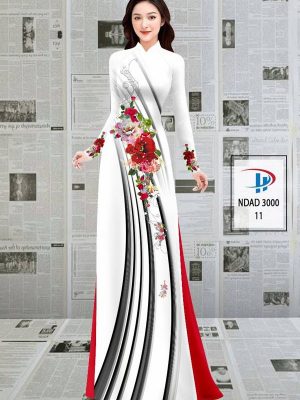 Vải Áo Dài Hoa In 3D AD NDAD 3000 26