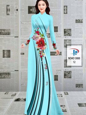 Vải Áo Dài Hoa In 3D AD NDAD 3000 27